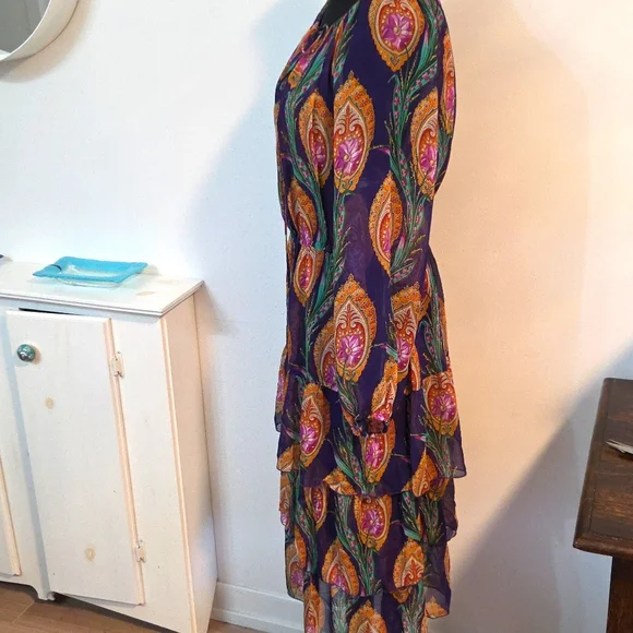 The Kooples silk floral maxi Sz M - Picture 7 of 13